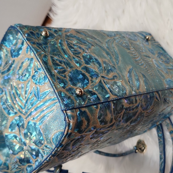 🔹️Brahmin 🔹️Small Caroline Serenity Sonic Genuine Leather Bag  (Pre-owned) - Picture 8 of 12